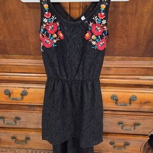 Xhilaration Elegant Black Lace Top